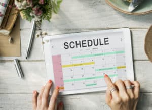 woman scheduling an appointment